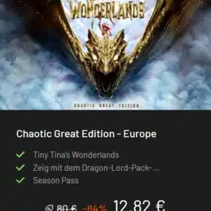 Tiny Tina's Wonderlands: Chaotic Great Edition (PC - Steam) für 12,82€ (statt 15,99€)