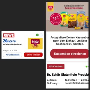 Satte 35% Ersparnis auf Schär Produkte Dank Scondoo und Payback