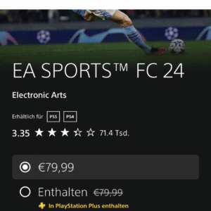 EA FC24 kostenlos für Playstation 4 und 5 (mit Playstation Plus Abo)