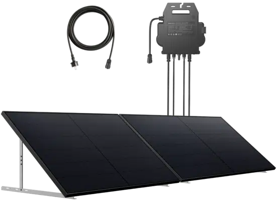 Anker SOLIX Balkonkraftwerk (820W PV) mit Mikro-Wechselrichter 600W/800W und Bodenhalterungen