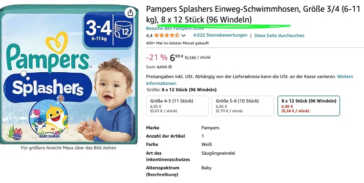 Pampers Preisfehler