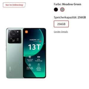Xiaomi 13T 256GB für 49€ + 6GB LTE Allnet für 9,99€/Monat (Telefonica green LTE)