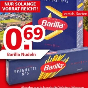 (Lokal Friedberg bei Augsburg) Barilla Nudeln für 69 Cent bei Segmüller am 28. & 29.06.2024