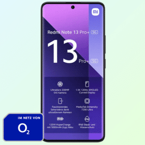 🔥 Xiaomi Redmi Note 13 Pro+ (512GB) für 1€ + 10GB LTE Allnet für 14,99€/Monat (o2 Basic 15)