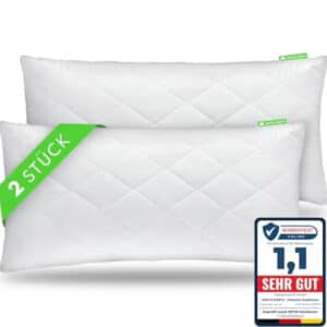 Gentle North Kopfkissen (40x80 cm groß) - 2er Set Kissen  für 16,14€ (statt 22,19€)