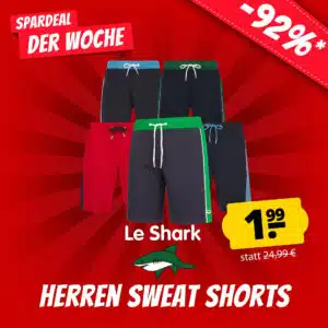 🦈 Le Shark Sweatshorts für nur 1,99€ (zzgl. Versand | entfällt ab 50€)