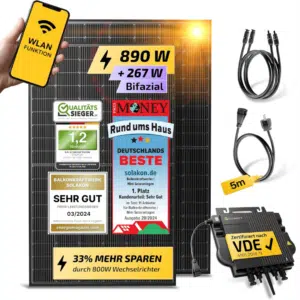 Thumbnail 🌞 Solakon Balkonkraftwerk Komplett-Set 900W mit einfacher Installation