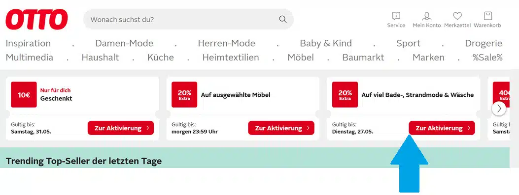 Pfiel auf das Angebot 