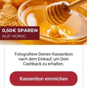 Scondoo 50 Cent Cashback auf Honig