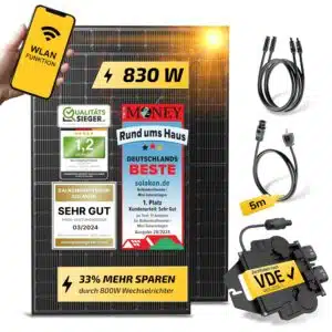🌞 Solakon Balkonkraftwerk Komplett-Set 830W mit einfacher Installation