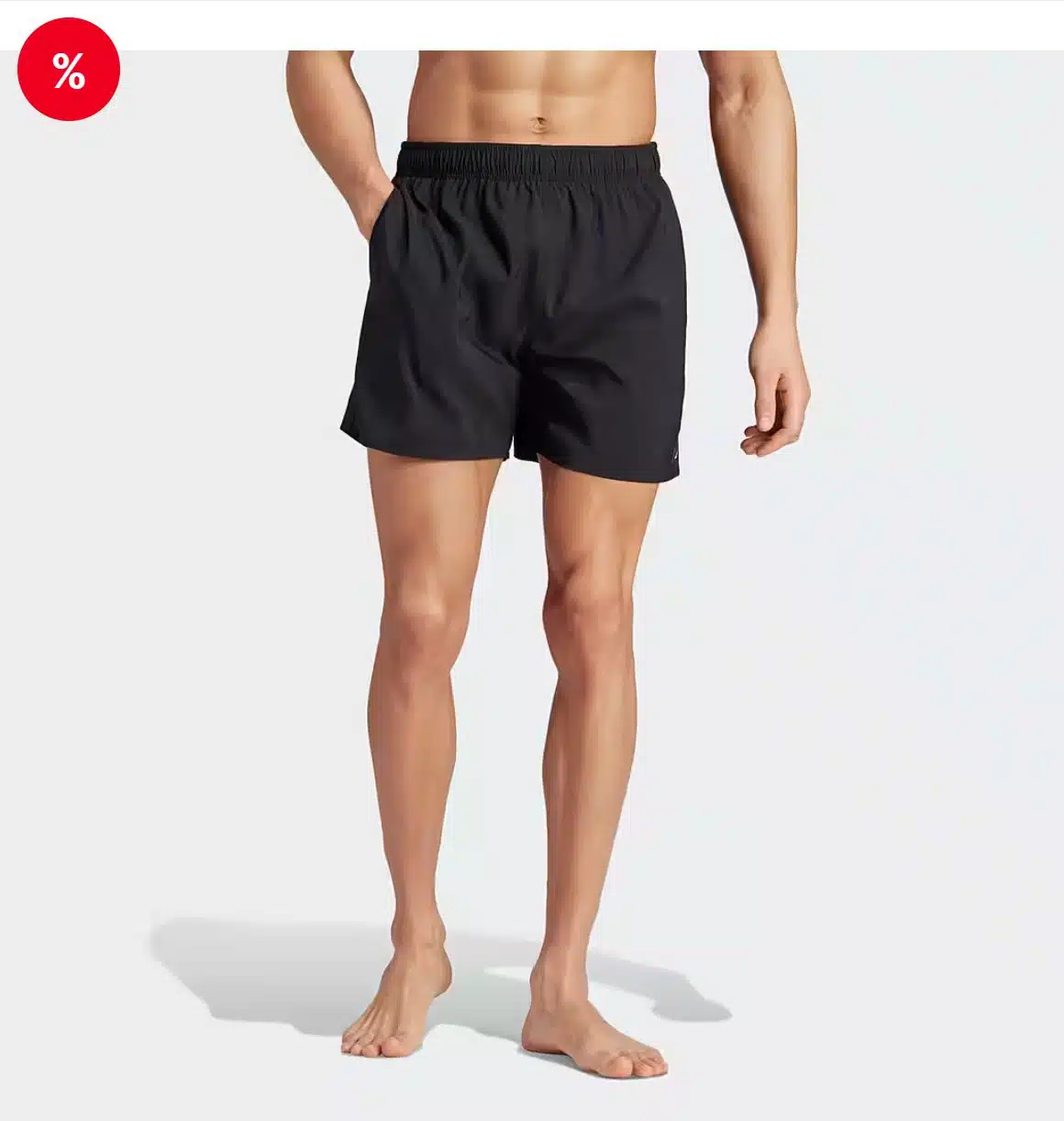 Schwarze adidas Badeshorts