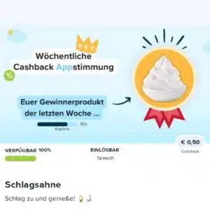 0,50€ Cashback auf Schlagsahne bei Marktguru