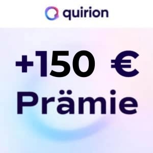 150€ Prämie für 12 Monate Sparplan ab 50€ bei quirion