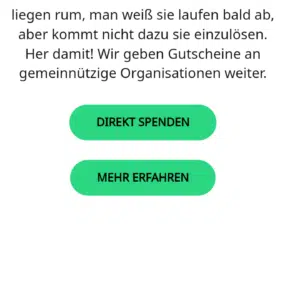 Gutscheine die man nicht mehr braucht spenden