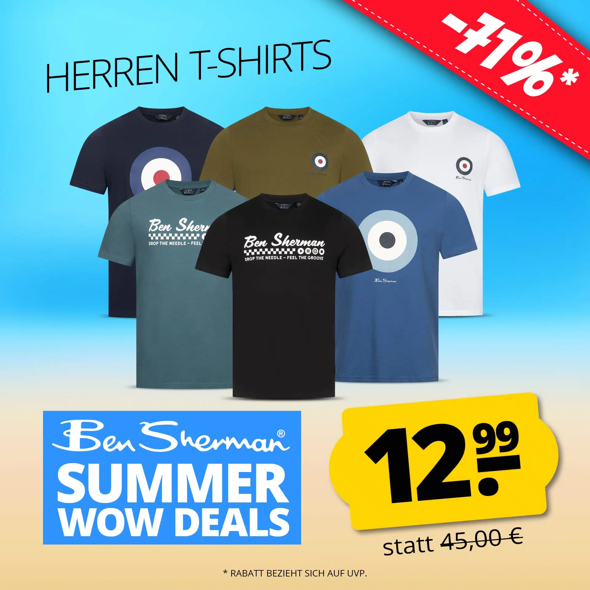Thumbnail Ben Sherman Herren T-Shirts für 12,99€ im SportSpar-Sale 🎯 30 verschiedene Shirts