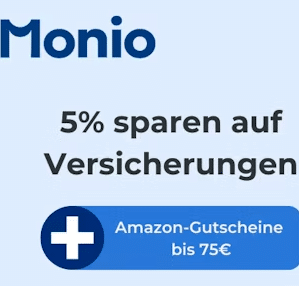 🤑 Monio App: 5% Rabatt auf Versicherungen + bis zu 75€ Amazon-Gutscheine
