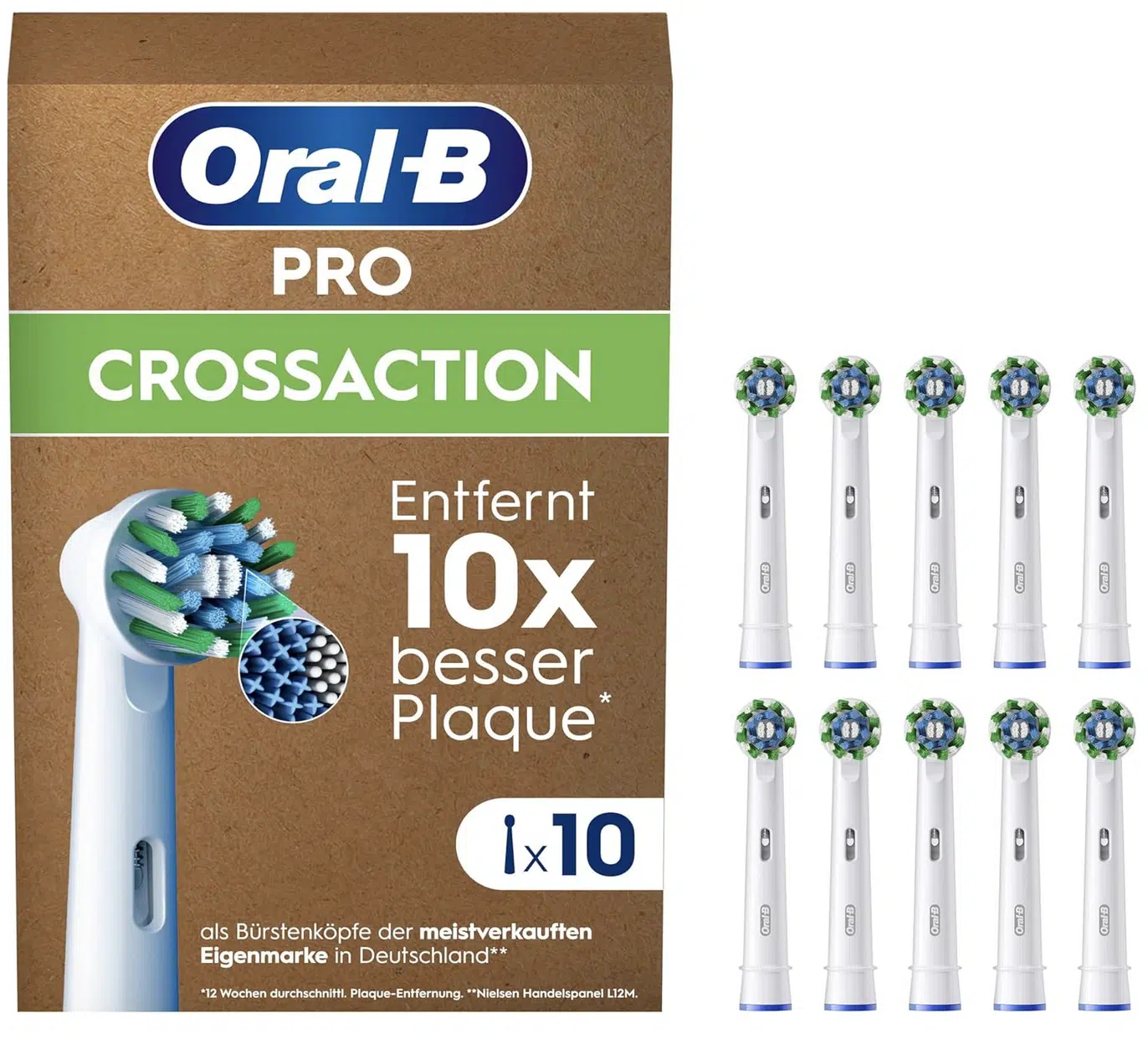 Thumbnail Oral-B Pro CrossAction Aufsteckbürsten 10er-Set für 21,88€