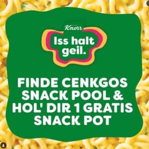 [regional] Knorr & Influencer Cenkgo - „Iss halt geil.“-Aktion mit Gratisproben