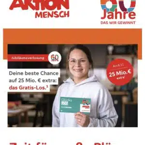 Aktion Mensch - Glückslos kaufen und ein weiteres Los geschenkt bekommen