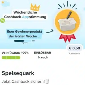 0,50€ Cashback auf Speisequark bei Marktguru