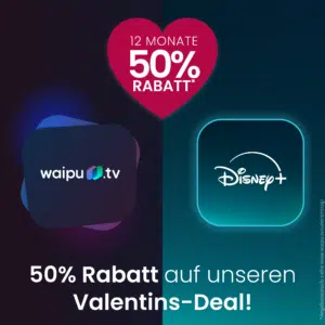 Thumbnail 😍 waipu.tv Valentins-Deal: 50% Rabatt auf Perfect Plus mit Disney+
