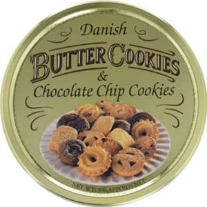 Danish Butter Cookies & Chocolate Chip Cookies, Gebäckmischung Dose, 500 g für 4,55€ (statt 5,99€)