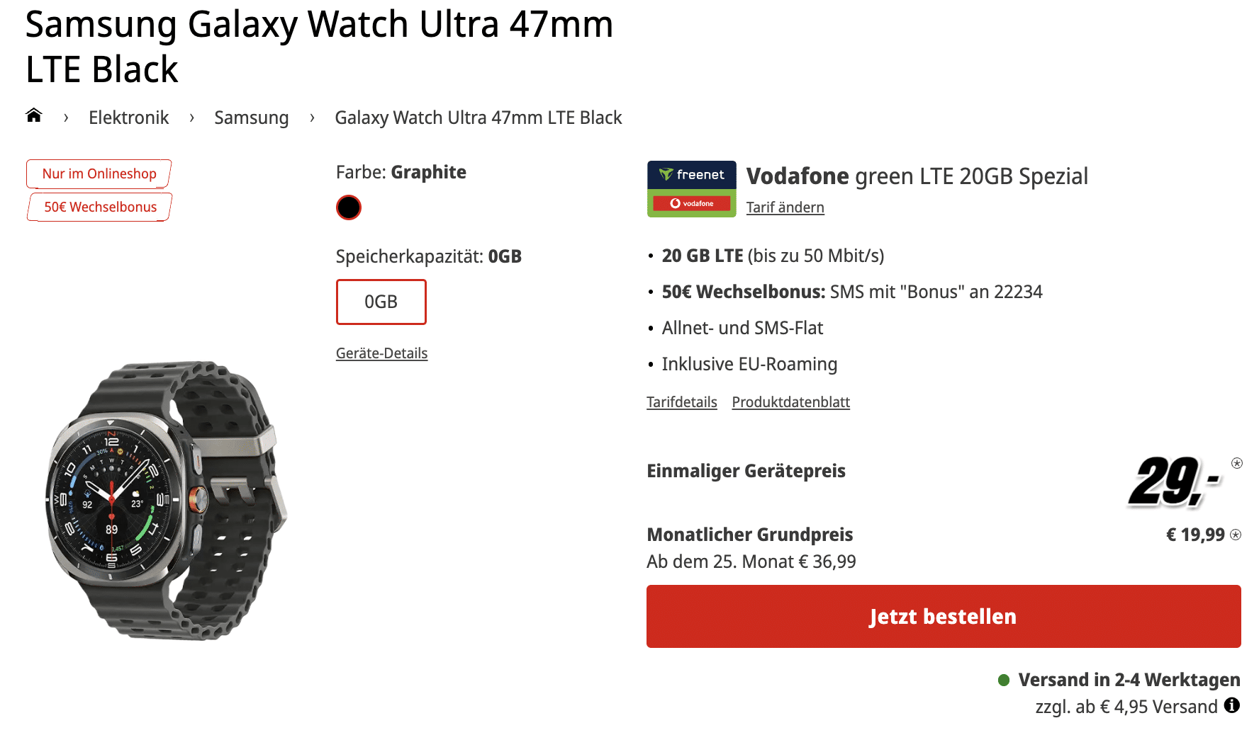 Samsung galaxy watch 46mm vodafone shop