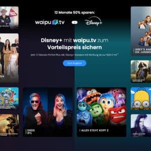 😍 1 Jahr waipu.tv Perfect Plus + Disney + für 9€/Monat (statt 17,99€/Monat)