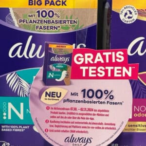 Always Daily Fresh Slipeinlagen gratis testen! 🌸