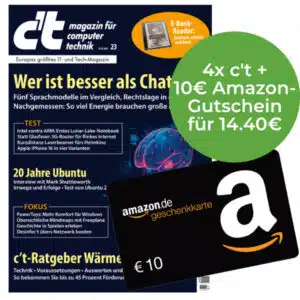 4x c't Magazin für 14,40€ + 10€ Amazon.de-Gutschein | Raspberry Pi-Gewinnspiel