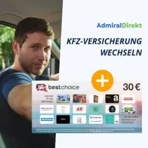 Thumbnail AdmiralDirekt Kfz-Versicherung abschließen und 30€ Bonus bekommen 🚗 ab 146€ pro Jahr in in weniger als 5 Minuten ohne Papierkram erledigt