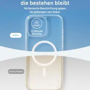 Anker MagGo Clear magnetisches Case für alle iPhone Modelle (auch iPhone 16)