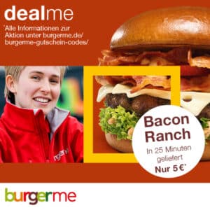 burgerme: Bacon Ranch Burger für nur 5€ & PS5 Pro Gewinnspiel im November