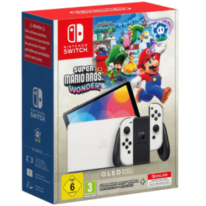 Nintendo Switch OLED (in Weiß) + Super Mario Bros.™ Wonder + 12 Monate Nintendo Switch Online