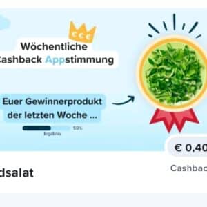 0,40€ Cashback auf Feldsalat bei Marktguru