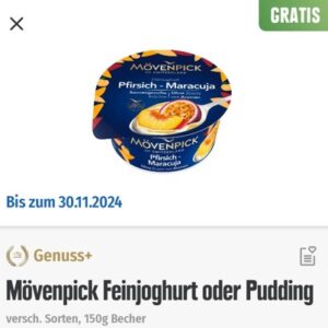 Edeka Südbayern: Mövenpick Feinjoghurt oder Pudding ab 15 € MEW