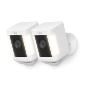 Ring Spotlight Cam Plus Battery 📸 2x Überwachungskamera aussen mit LED-Flutlicht & Nachtsicht in Farbe für 199,99€ (statt 300€)