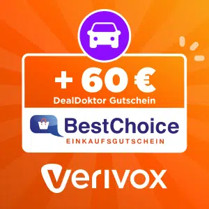Thumbnail 🚗 Verivox: Kfz Versicherung wechseln + 60€ BestChoice-/Amazon.de-Gutschein