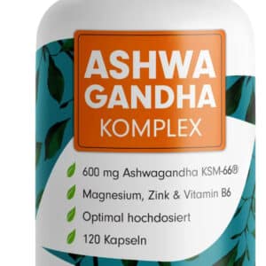 Ashwagandha Kapseln 𝗵𝗼𝗰𝗵𝗱𝗼𝘀𝗶𝗲𝗿𝘁 120x - 600 mg Ashwagandha KSM-66 pro Tag für 7,46€ (statt 19,95€)