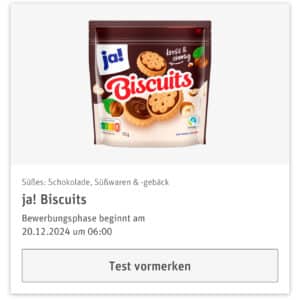 REWE Produkttest - ja! Biscuits