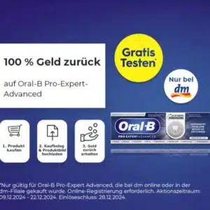 Oral-B Pro Expert Advanced Zahncreme gratis testen bei dm 🪥😁