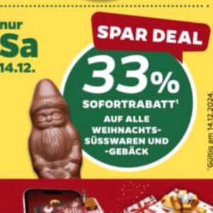nur heute 33% Rabatt auf Weihnachtssüßwaren & -gebäck bei Netto mit dem Scottie🐕