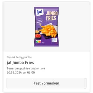 REWE Produkttest - ja! Jumbo Fries