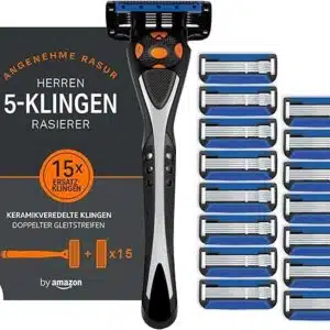 by Amazon Herrenrasierer mit 5 Klingen-System + 16 Nachfüllklingen für 14,71€