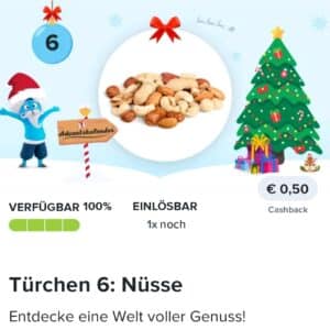 0,50€ Cashback auf Nüsse bei Marktguru