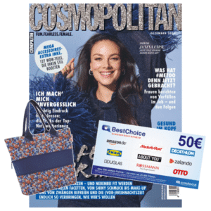 ENDET HEUTE! 10 Ausgaben Cosmopolitan für 50€ + GRATIS Reisenthel Shopper + 50€ BestChoice-Gutschein