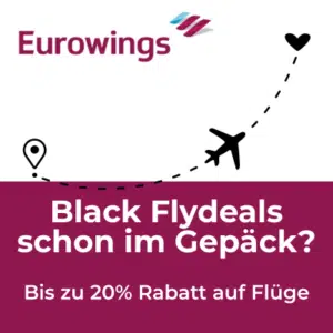 Thumbnail ✈️ Eurowings: Bis zu 20% Rabatt auf Flüge im Black Week Sale