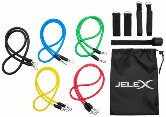 JELEX Fitness Widerstandsbänder Set 11-tlg.