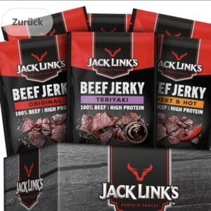 1,50 € zurück beim Kauf von einer Packung Jack Link‘s Beef Jerky (ab 02.01.25)