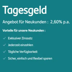 🏦 2,60% Zinsen für 4 Monate bei Suresse Direkt Bank Tagesgeld